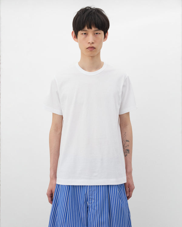 CDG Shirt - Men's Neck Logo T-Shirt - (White)