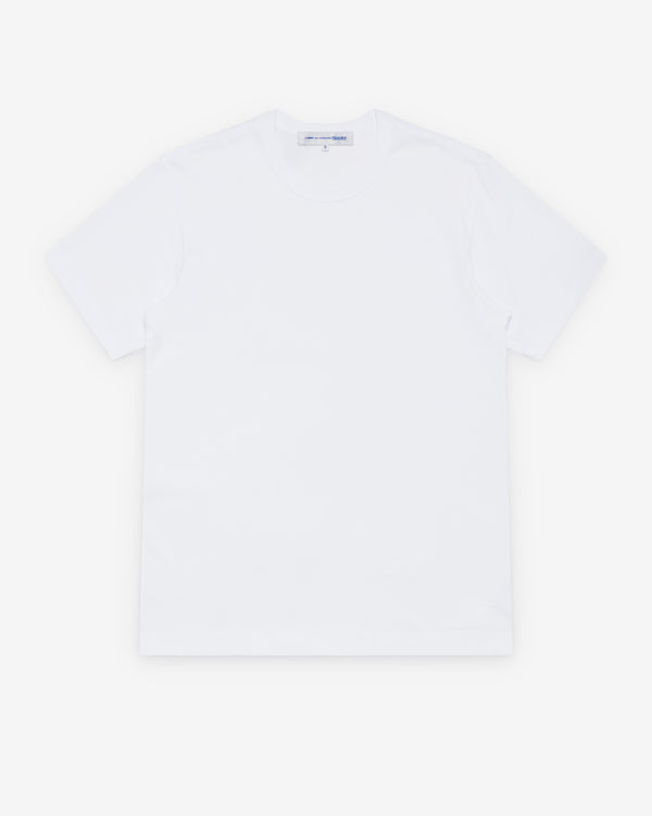 CDG Shirt - Men's Neck Logo T-Shirt - (White)