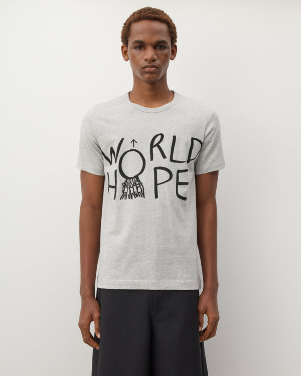 CDG Shirt - Men's World Hope T-Shirt - (Grey)