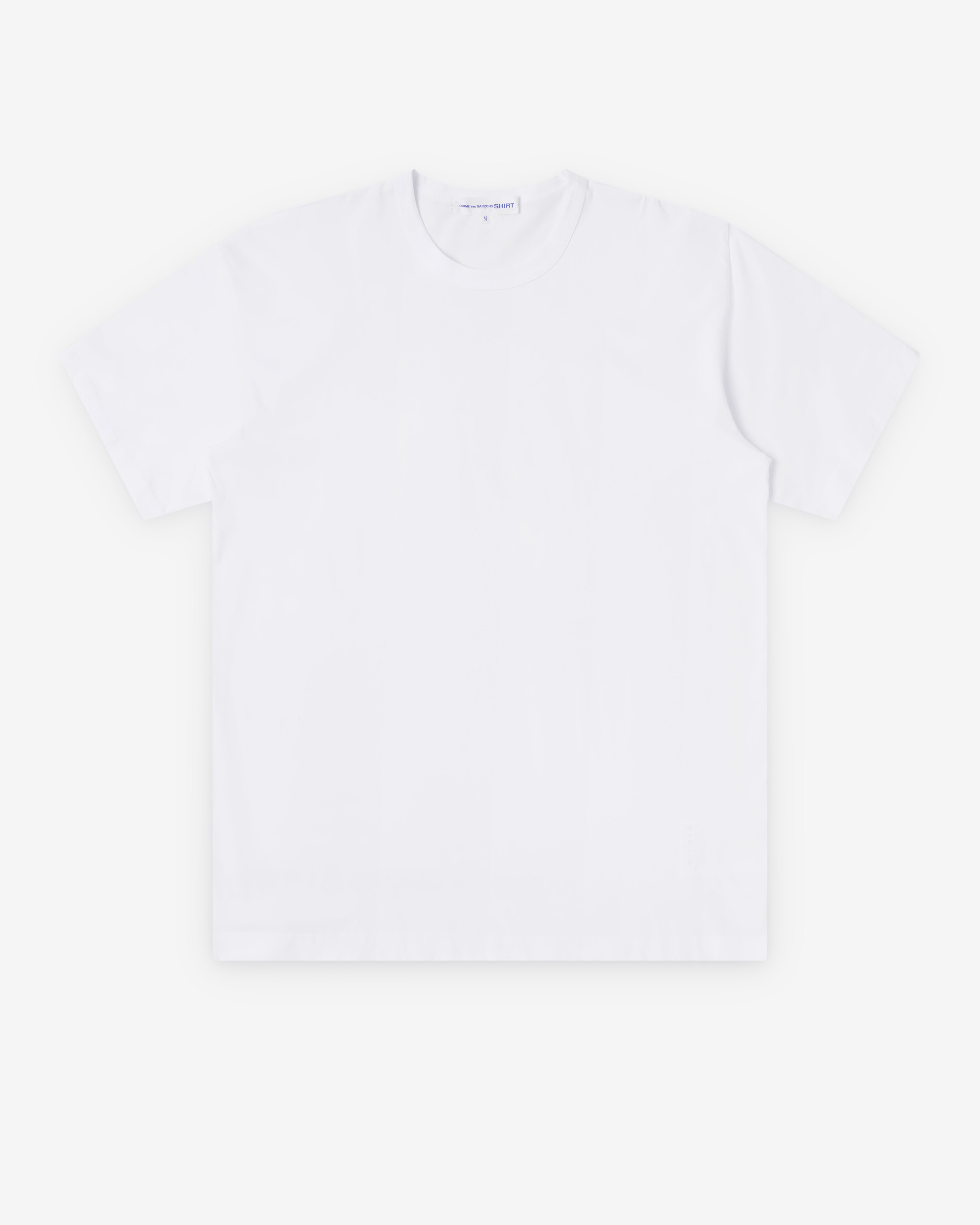 CDG Shirt: Men's Back Logo T-Shirt Knit (White) | Dover Street