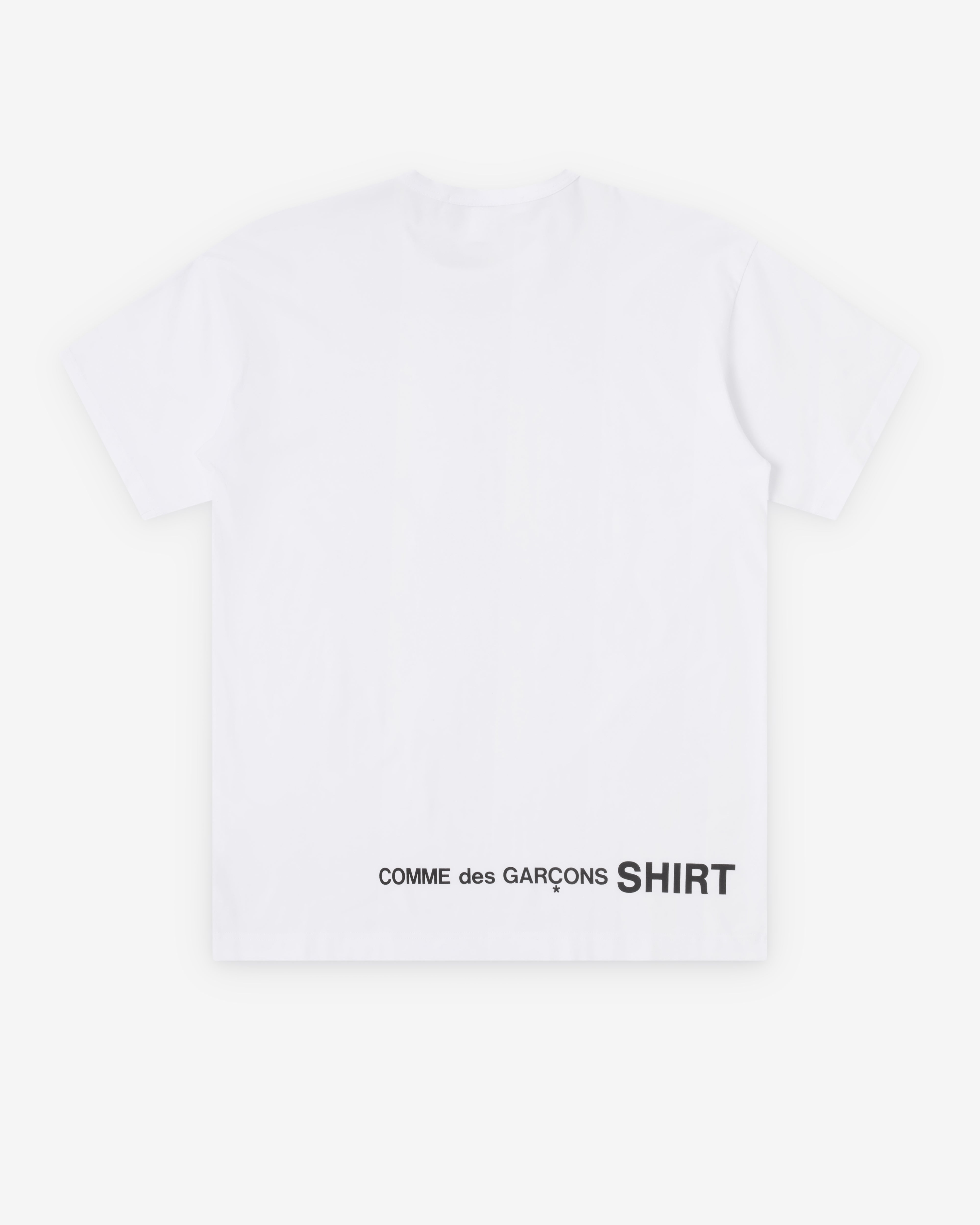 CDG Shirt: Men's Back Logo T-Shirt Knit (White) | Dover Street