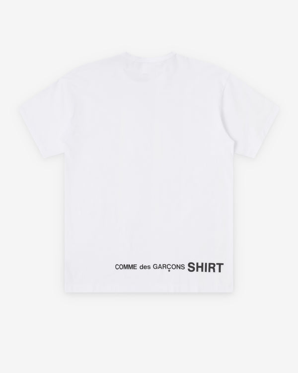 CDG Shirt - Men's Back Logo T-Shirt Knit - (White)