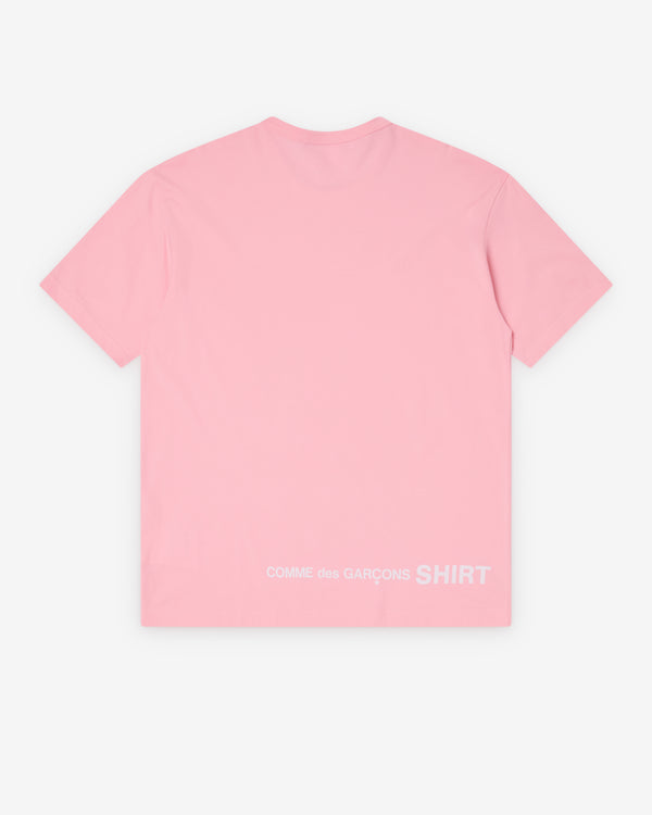CDG Shirt - Men's Back Logo T-Shirt - (Pink)