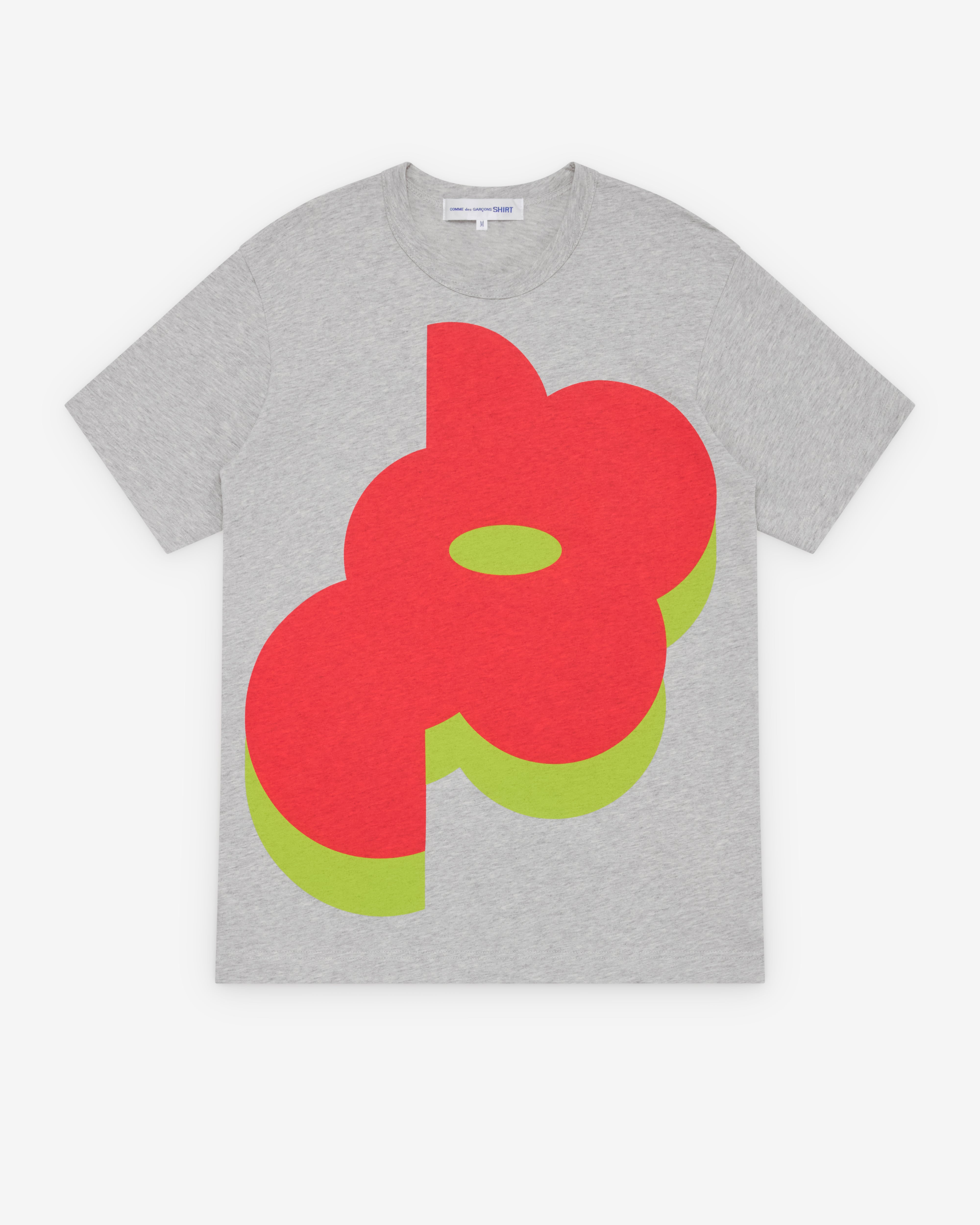 CDG Shirt: Men's Pattern T-Shirt (Grey) | Dover Street Market London