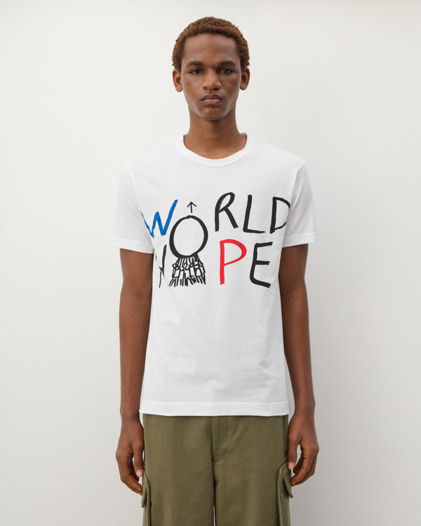 CDG Shirt - Men's World Hope T-Shirt - (White)