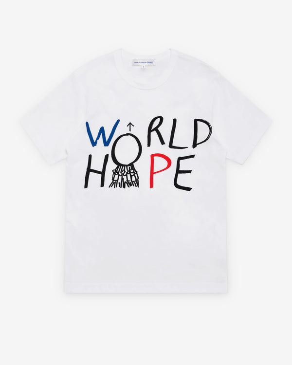 CDG Shirt - Men's World Hope T-Shirt - (White)