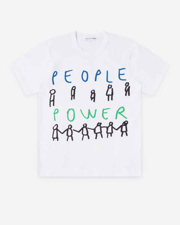 CDG Shirt - Men's People Power T-Shirt - (White)