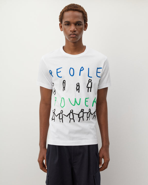 CDG Shirt - Men's People Power T-Shirt - (White)