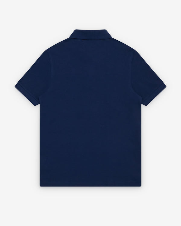 CDG Shirt - Men's Fred Perry Short Sleeve Polo - (Navy/Red/Pink)