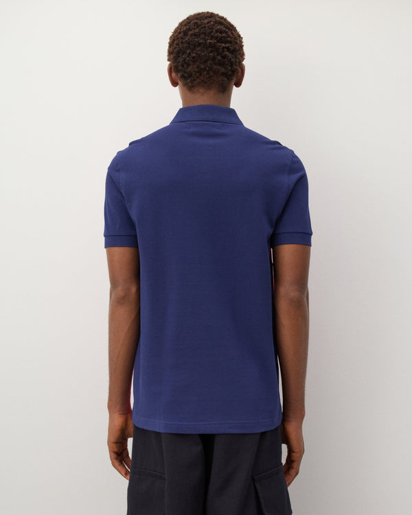 CDG Shirt - Men's Fred Perry Short Sleeve Polo - (Navy/Pink/Red)