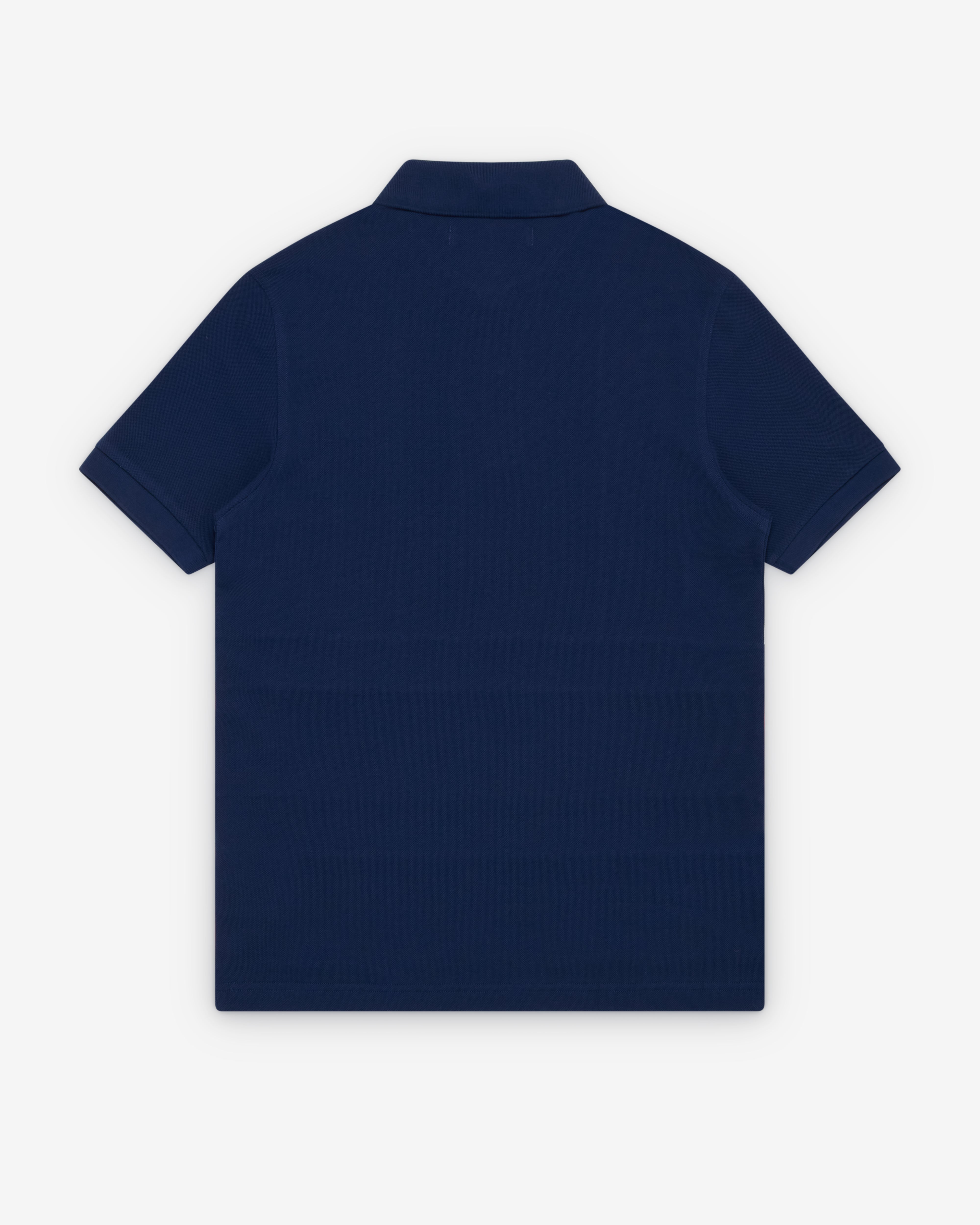 CDG Shirt: Men's Fred Perry Short Sleeve Polo (Navy/Pink/Red