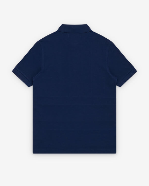 CDG Shirt - Men's Fred Perry Short Sleeve Polo - (Navy/Pink/Red)