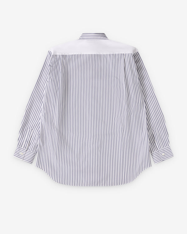 CDG Shirt Forever - Classic Fit Stripe & Poplin Shirt - (Stripe 1)