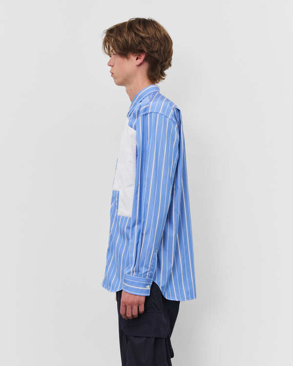 CDG Shirt - Men's Graphic Panel Shirt - (Stripe/White)