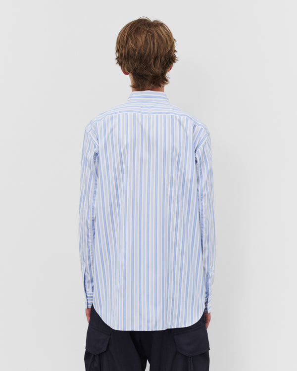 CDG Shirt - Men's Striped Pattern Shirt - (Blue Stripe)