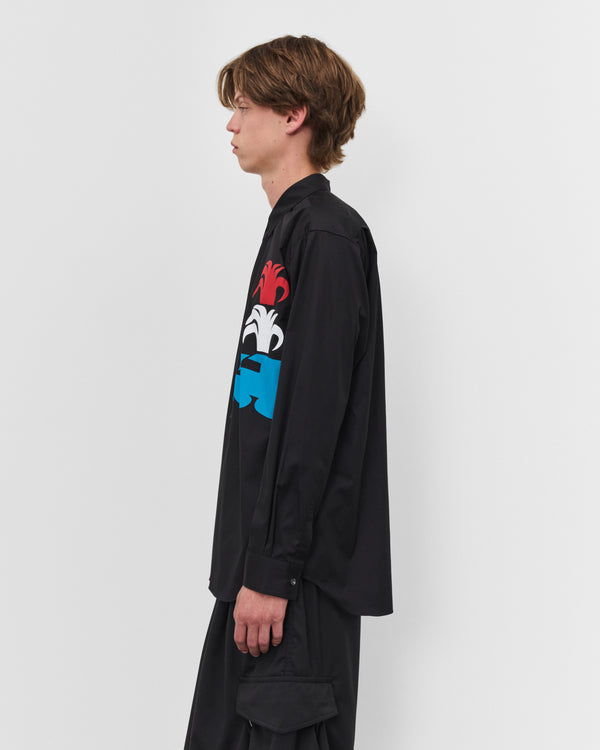 CDG Shirt - Men's Woven Graphic Shirt - (Black)