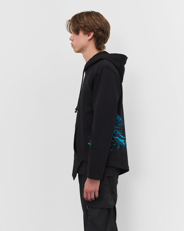 CDG Shirt - Men's Graphic Paint Splatter Hoodie - (Black)