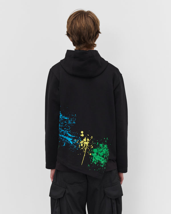 CDG Shirt - Men's Graphic Paint Splatter Hoodie - (Black)