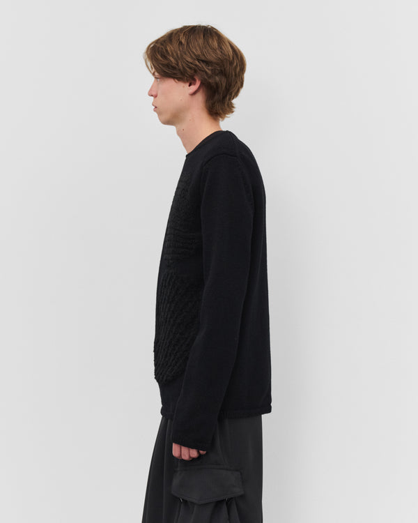 CDG Shirt - Men's Patchwork Sweater - (Black)