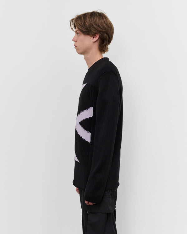 CDG Shirt - Men's Instarsia Knit Sweater - (Black)