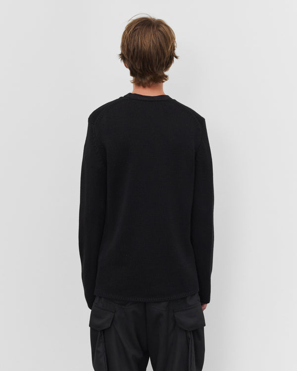 CDG Shirt - Men's Instarsia Knit Sweater - (Black)