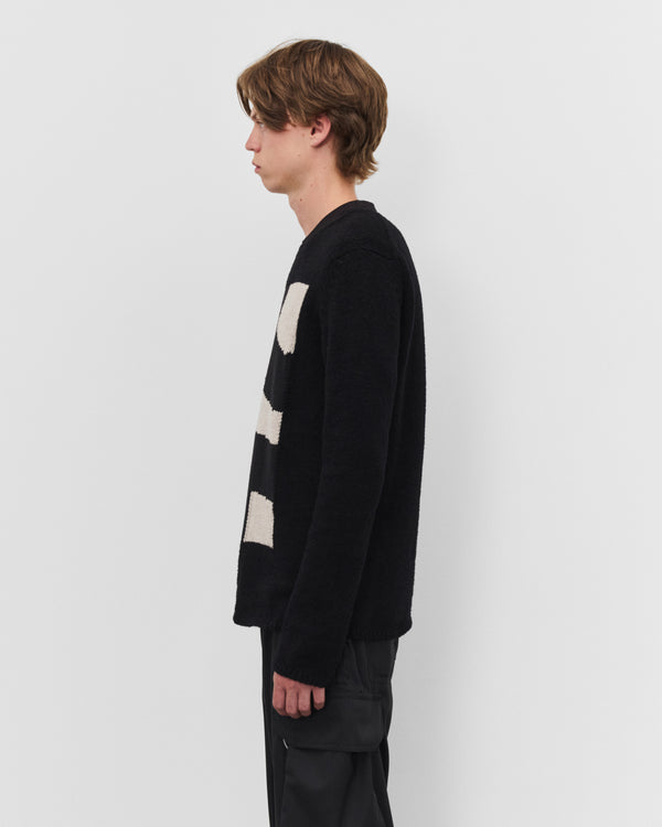 CDG Shirt - Men's Pattern Knit Sweater - (Black)