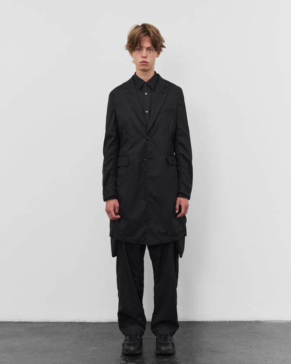 CDG Shirt - Men's Single Breasted Herringbone Jacket - (Black/Navy)