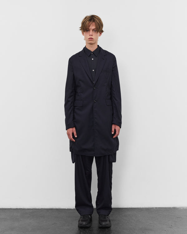 CDG Shirt - Men's Single Breasted Herringbone Jacket - (Navy/Black)