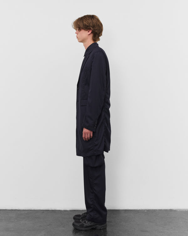 CDG Shirt - Men's Single Breasted Herringbone Jacket - (Navy/Black)
