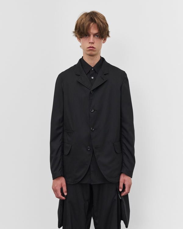 CDG Shirt - Men's Single Breasted Herringbone Blazer - (Black/Navy)