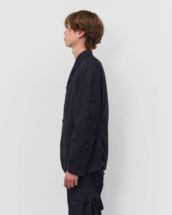 CDG Shirt - Men's Single Breasted Herringbone Blazer - (Navy/Black)