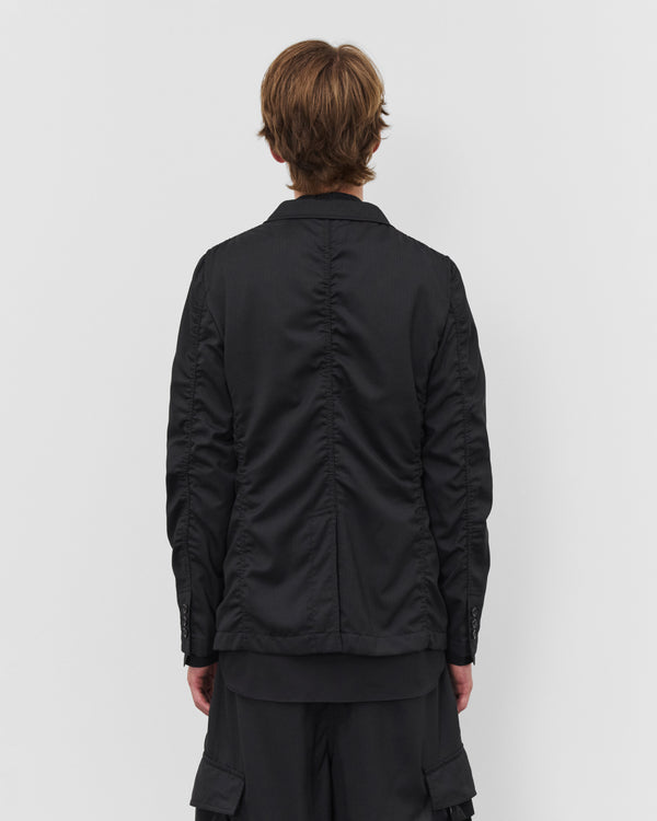 CDG Shirt - Men's Single Breasted Pinstripe Blazer - (Black)