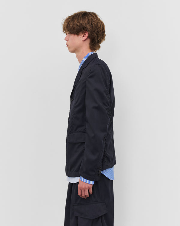 CDG Shirt - Men's Single Breasted Pinstripe Blazer - (Navy)