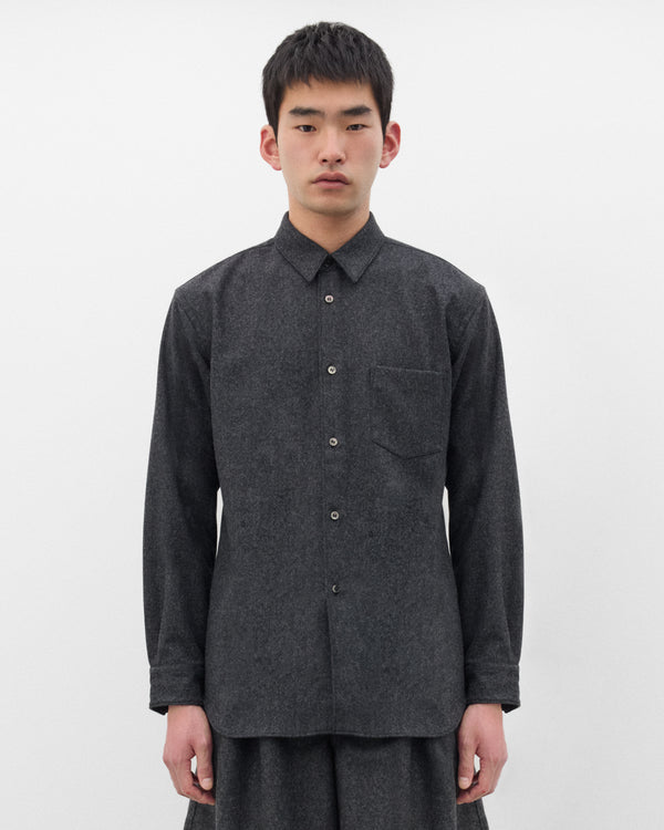 CDG Shirt - Men's Wool Flannel Shirt - (Grey)
