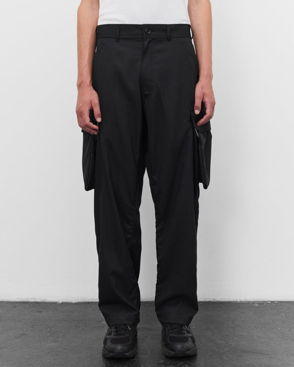 CDG Shirt - Men's Herringbone Cargo Trousers - (Black)