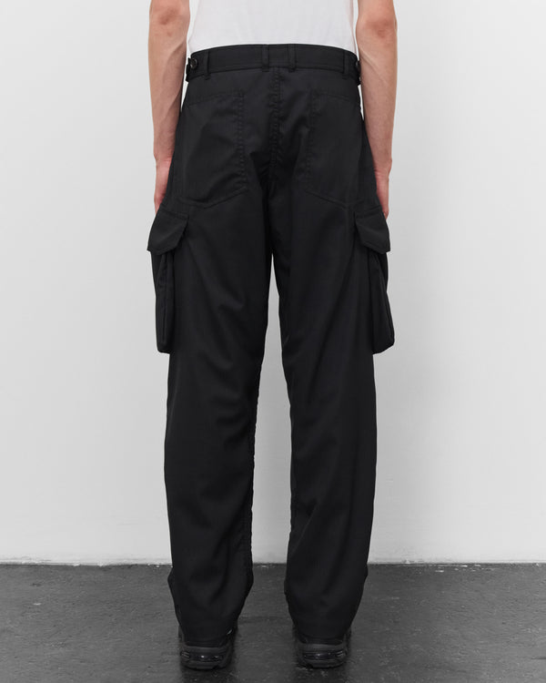 CDG Shirt - Men's Herringbone Cargo Trousers - (Black)