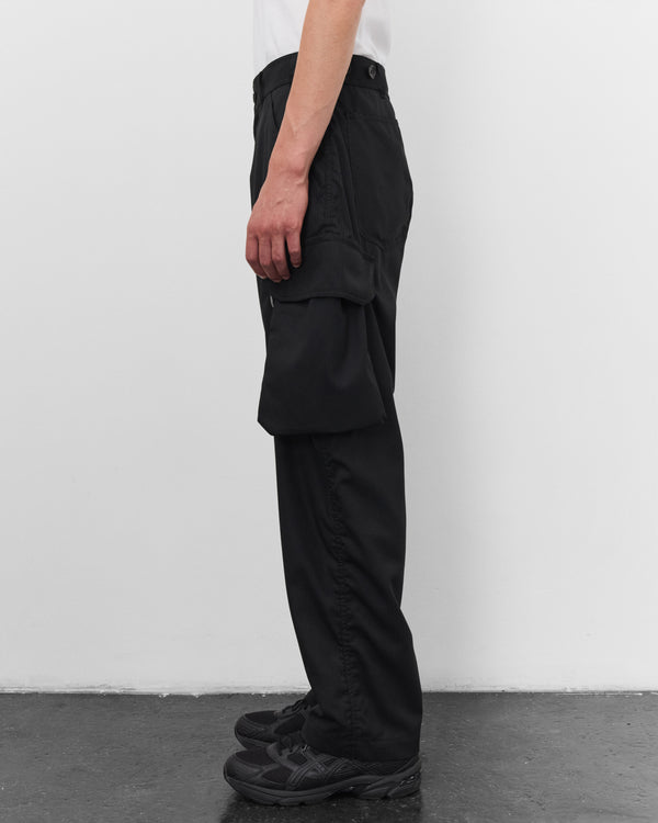 CDG Shirt - Men's Herringbone Cargo Trousers - (Black)
