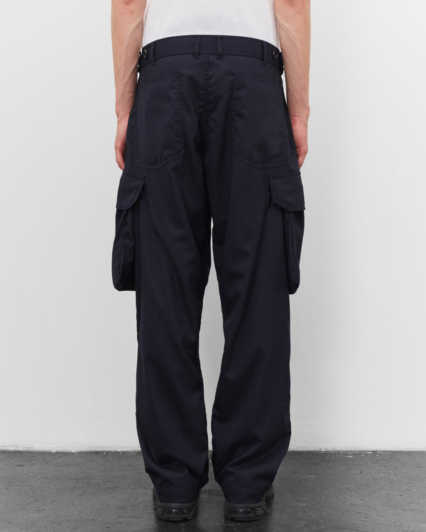 CDG Shirt - Men's Herringbone Cargo Trousers - (Navy)
