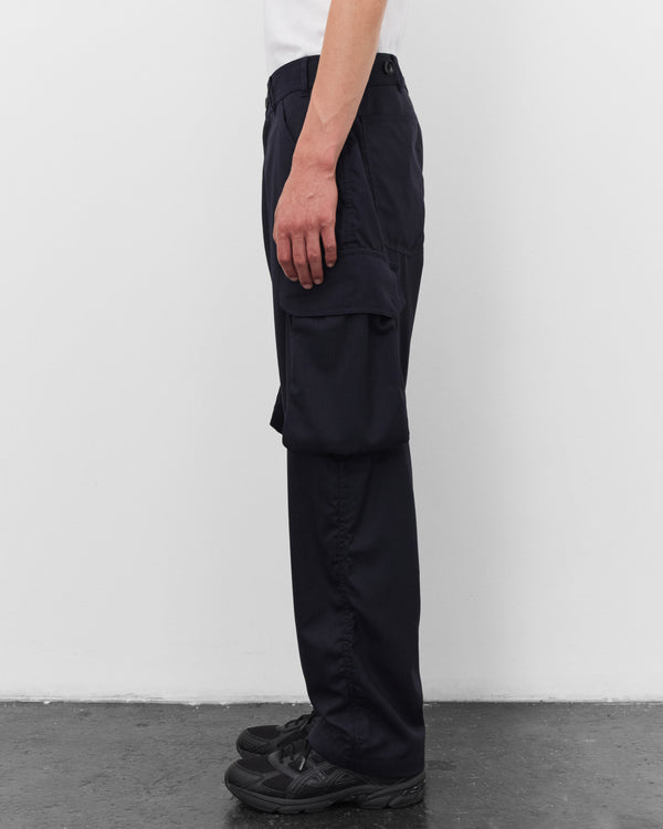 CDG Shirt - Men's Herringbone Cargo Trousers - (Navy)