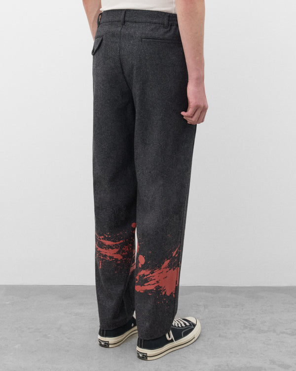 CDG Shirt - Men's Paint Splatter Trousers - (Grey)