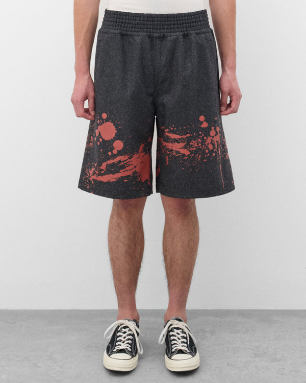 CDG Shirt - Men's Pain Splatter Shorts - (Grey)