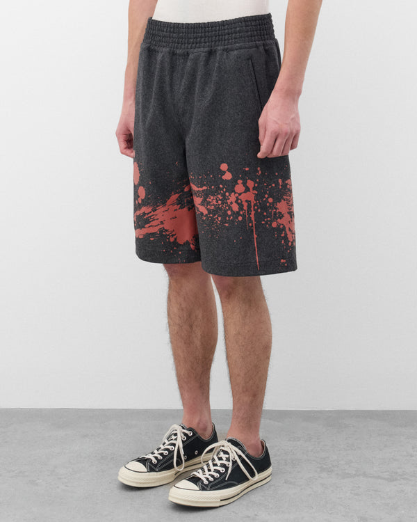 CDG Shirt - Men's Pain Splatter Shorts - (Grey)