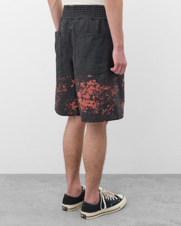 CDG Shirt - Men's Pain Splatter Shorts - (Grey)