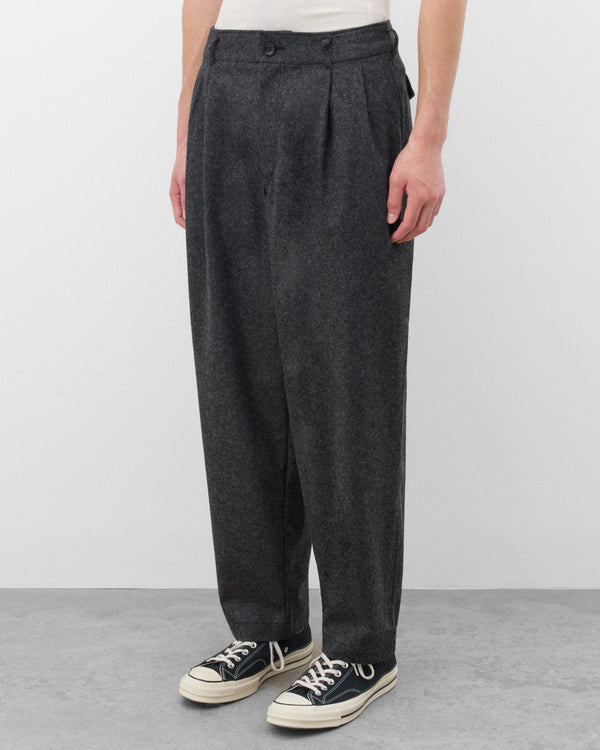 CDG Shirt - Men's Tapered Wool Trousers - (Grey)