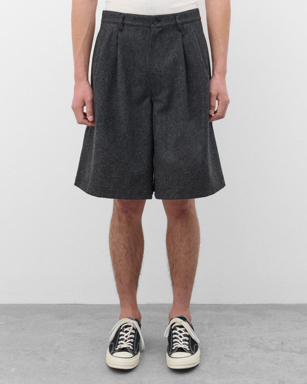 CDG Shirt - Men's Wool Pleated Shorts - (Grey)