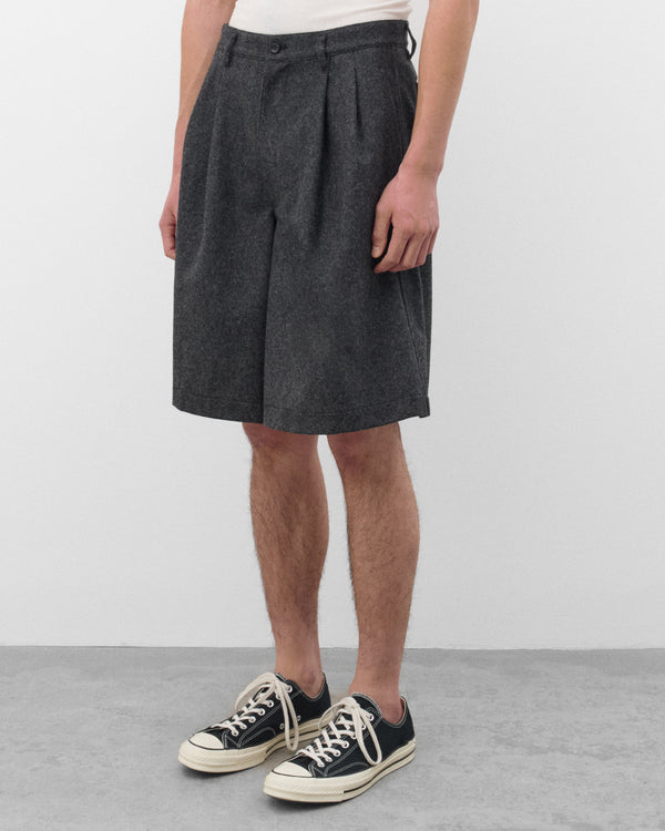 CDG Shirt - Men's Wool Pleated Shorts - (Grey)