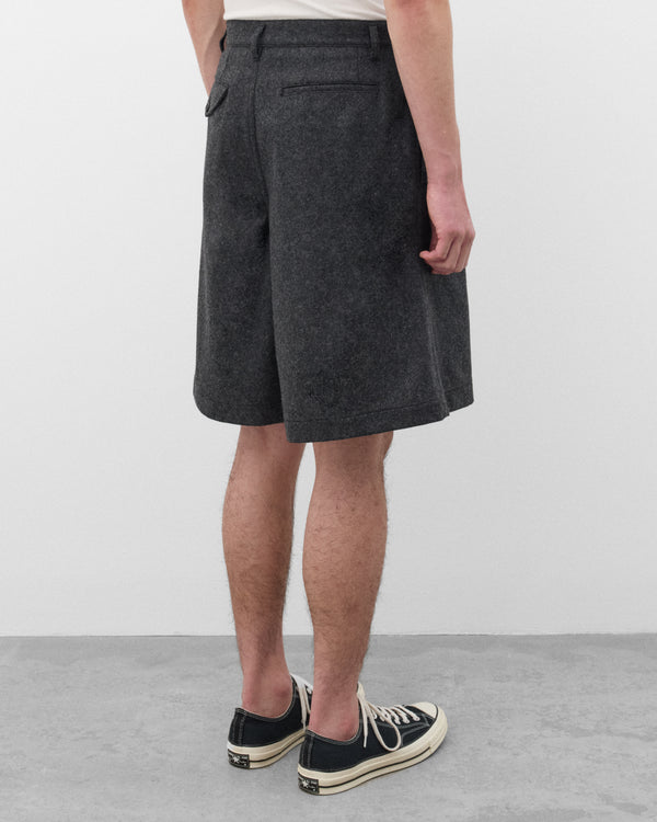 CDG Shirt - Men's Wool Pleated Shorts - (Grey)