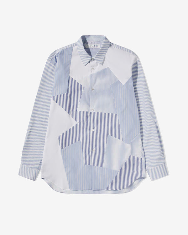 CDG Shirt - Men's Geometric Panel Shirt - (Stripe)