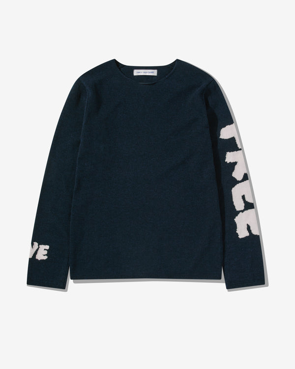 CDG Shirt - Men's Wool Live Free Sweater - (Navy)