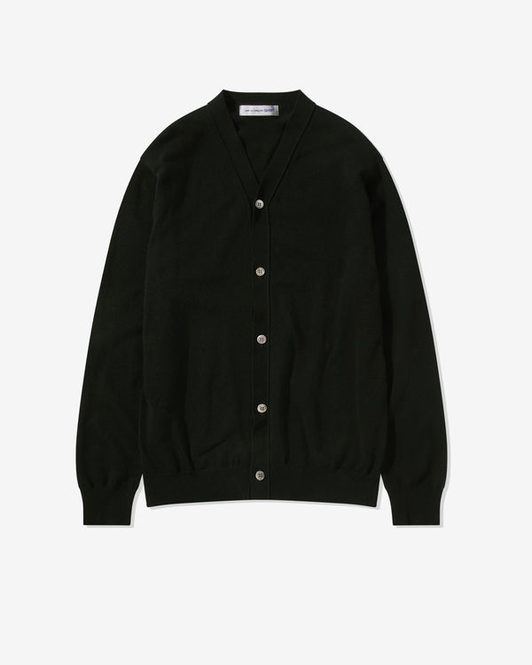 CDG Shirt - Men's V-Neck Cardigan - (Black)